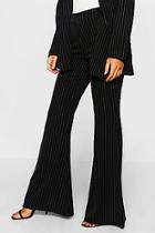 Boohoo Pin Stripe Flared Trouser