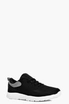 Boohoo Daisy Cleated Lace Up Trainer Black