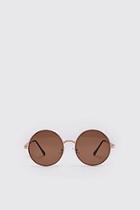 Boohoo Flat Round Sunglasses