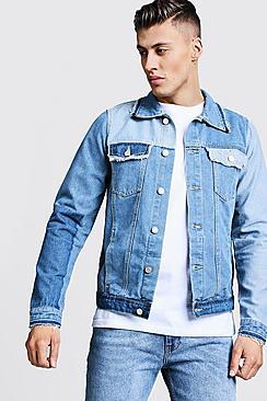Boohoo Patchwork Denim Jacket