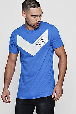 Boohoo Man Chevron Print T-shirt