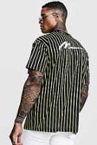 Boohoo Oversized Man Ribbed Stripe Loose Fit T-shirt
