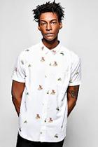 Boohoo Short Sleeve Deckchair Print Shirt