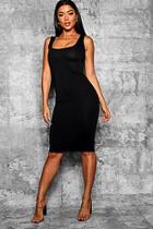 Boohoo Longline Square Neck Midi Dress