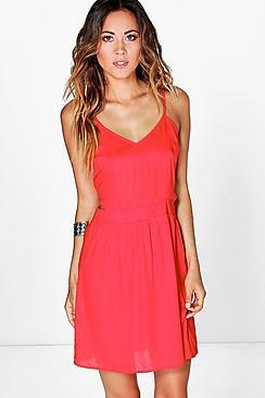 Boohoo Aisha Cut Out Side Strappy Sundress