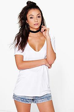 Boohoo Tall V Neck T-shirt