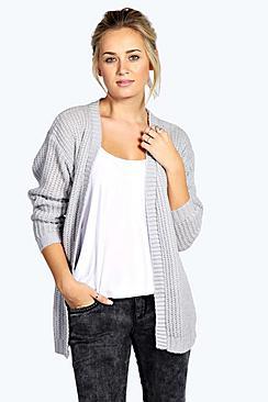 Boohoo Ashley Edge To Edge Grungy Cardigan