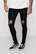 Boohoo Skinny Fit Jeans With Ripped Knees