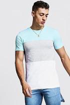Boohoo Muscle Fit Colour Block Jersey T-shirt