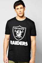 Boohoo Oversized Raiders License T Shirt Black