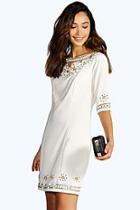 Boohoo Boutique Ayah Heavily Embellished Shift Dresses