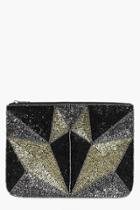 Boohoo Zoe Geo Sequin Clutch Bag Black