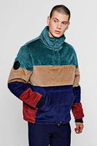 Boohoo Colour Block Cord Over Head Puffer