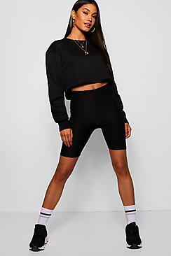 Boohoo Isla Basic Cropped Sweat Shirt