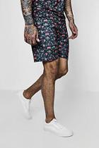 Boohoo Ditsy Print Co-ord Jersey Mid Shorts