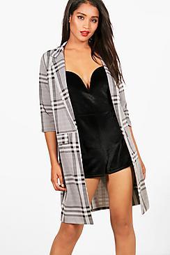 Boohoo Fliss Check Duster