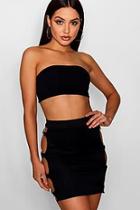 Boohoo Anya Extreme Ring Side Hardware Mini Skirt