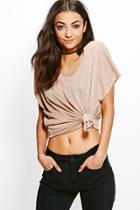 Boohoo Tall Rhea Slub Oversized T-shirt Camel