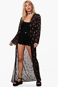 Boohoo Liz Maxi Floral Kimono