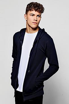 Boohoo Muscle Fit Zip Through Hoodie