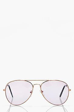 Boohoo Emma Lilac Lens Aviators