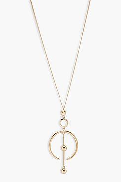 Boohoo Kerry Bead And Horn Long Necklace