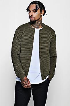 Boohoo Zip Through Knitted Bomber