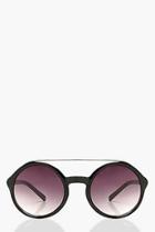 Boohoo Metal Arm Oversized Round Sunglasses