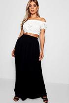 Boohoo Plus Sophia Floor Sweeping Jersey Maxi Skirt