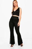 Boohoo Plus Evelyn Lace Flare Trouser