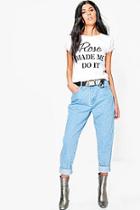 Boohoo Kate 30' Leg Mid Rise Boyfriend Jeans