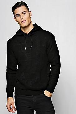 Boohoo Waffle Knit Hoodie