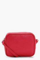 Boohoo Aimee Zip Around Cross Body Bag Red
