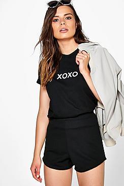 Boohoo Maria High Waisted Trim Detail Shorts
