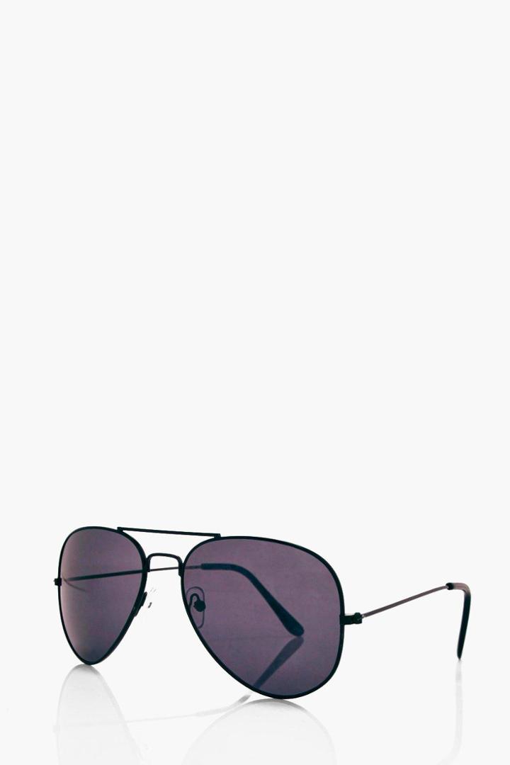 Boohoo Black Frame Aviators Black