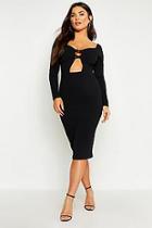 Boohoo Gypsy Style Sweetheart Neck Midi Dress