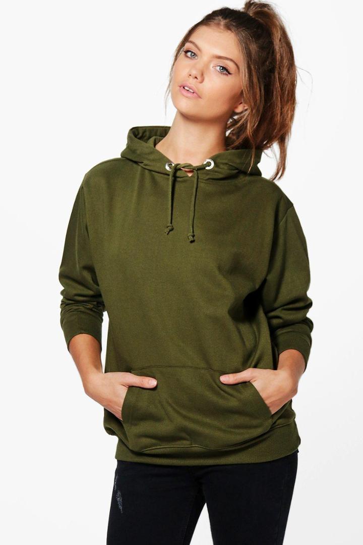 Boohoo Tall Sera Overhead Sweat Khaki