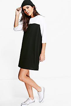 Boohoo Sophia Mono T-shirt Shift Dress