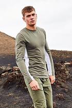 Boohoo Long Sleeve Muscle Fit T Shirt With Side Panel