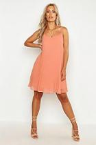 Boohoo Plus Chiffon Pleated Swing Dress