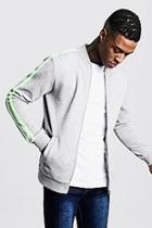 Boohoo Neon Tape Detail Fleece Bomber