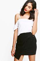 Boohoo Lizzy Multi Strap Off The Shoulder Top Ivory