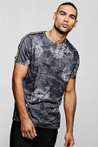 Boohoo Skull Print T-shirt With Shoulder Tape