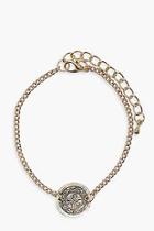 Boohoo Lily Coin Chain Bracelet