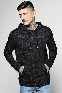 Boohoo Over The Head Hoodie In Slub Waffle