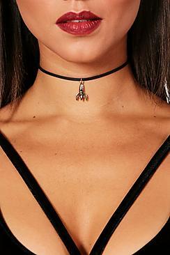 Boohoo Emma Space Rocket Cord Choker