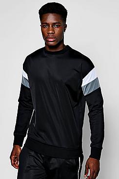 Boohoo Tricot Colour Block Sweater