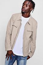 Boohoo Corduroy Zip Through Shacket