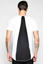 Boohoo Cut And Sew Back Panel T Shirt White