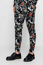 Boohoo Floral Print Tapered Chino